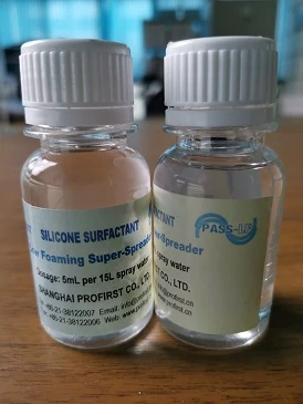 PASS-LF nonionic low foaming super spreading adjuvant in glass bottle for foliar-applied agrochemicals made in China