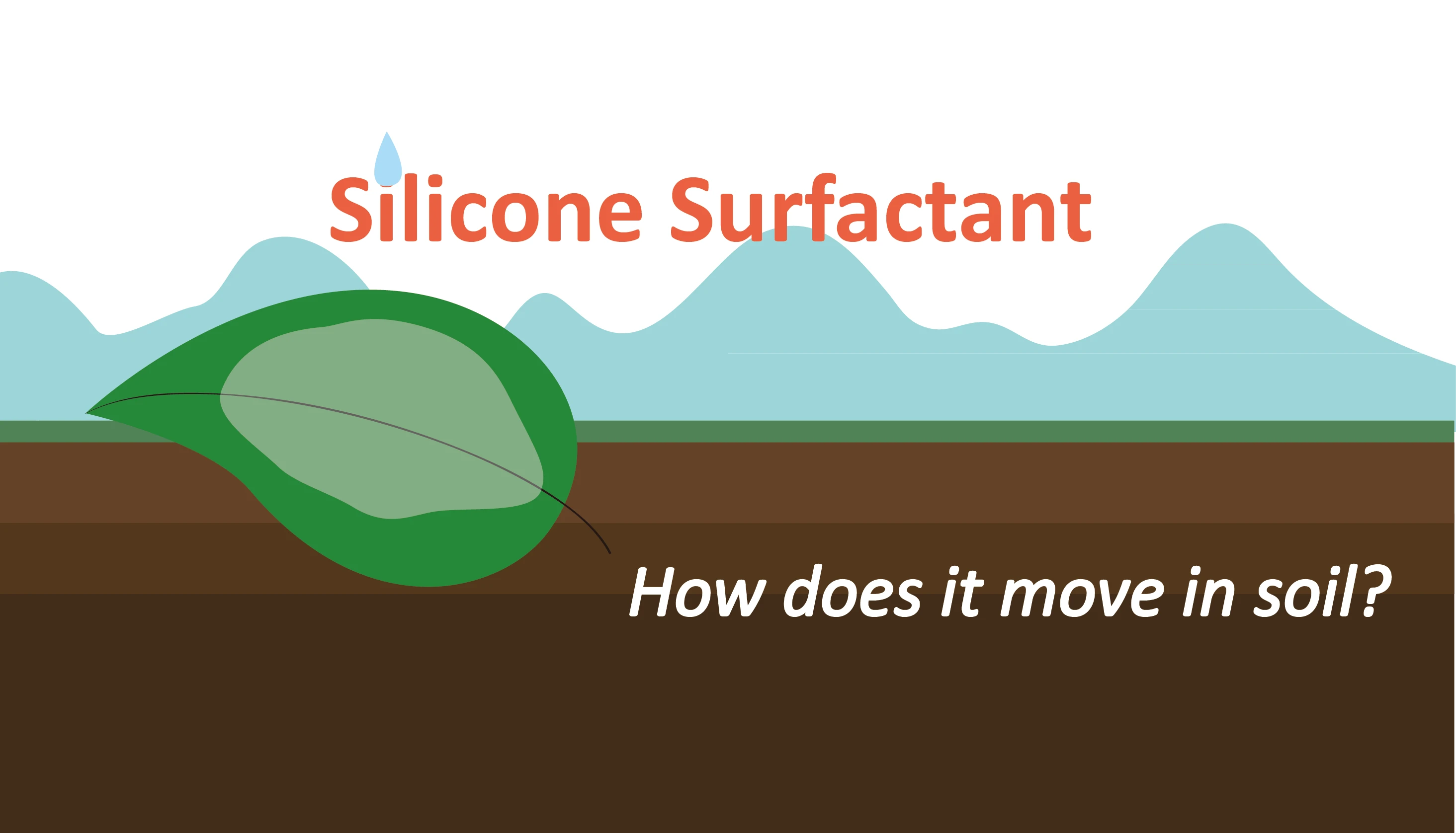 study of silicone surfactant movement in soil, highlighting low leaching and safe environmental behavior